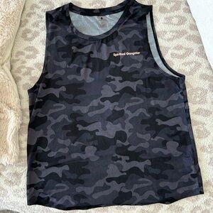 Smooth comfy lightweight tank from Spiritual Gangster 🙏🏻 gold foil script